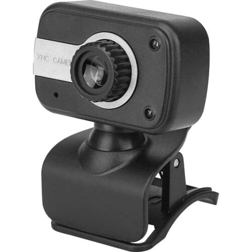 Clip-on USB Webcam with Microphone 360 Degree Rotating HD Night Vision Webcam for Computer Laptop