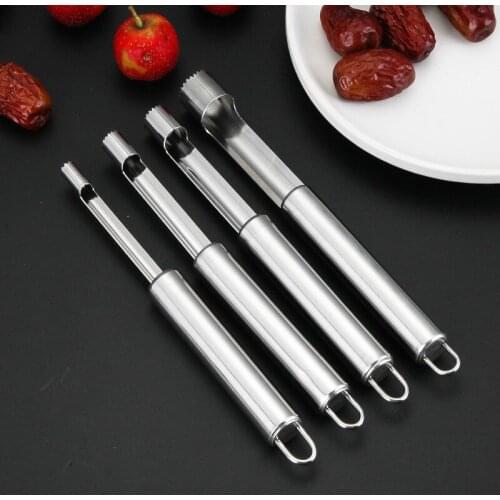 Kitchen Gadgets Tools Stainless Steel Apple Fruit Seed Core Remover With Sharp Serrated Blades Corer Seeder Slicer Knife