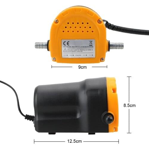 LEEPEE 12V 60W Electric Automatic Suction Transfer Oil Fluid Pump Extractor Fuel Transfer Pump for Auto Car Boat Mot