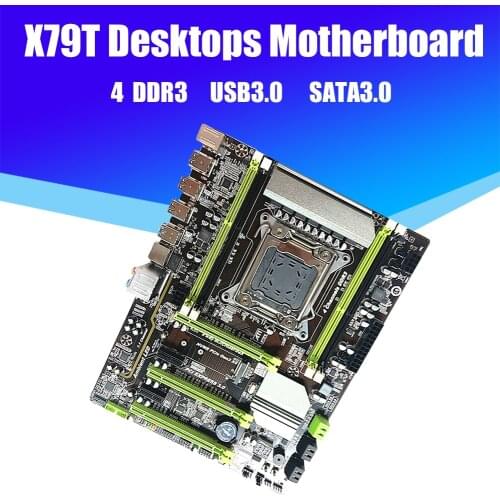X79T Motherboard Large Board LGA2011 Pin Supports ECC Server Four-Channel Memory E5-2680CPU Set USB3.0 M.2 SATA 4 DDR3 Mainboard
