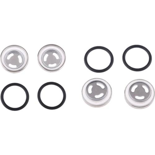 4x Motorcycle Metal Sight Oil Sight Glass Seals For Master Cylinder, Φ18mm