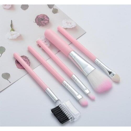 5Pcs/Set Professional Women Girl Makeup Brush Set Eye Shadow Brush Powder Eyebrow Eyelash Cheek Brushes Cosmetic Tools