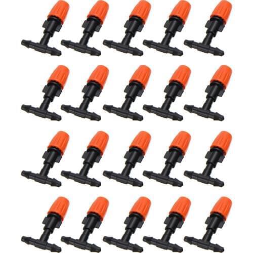 20pcs Micro Drip Irrigation System Nozzle Water Control Sprayer Plant Self Garden Mist Sprinkler With Hose Connector