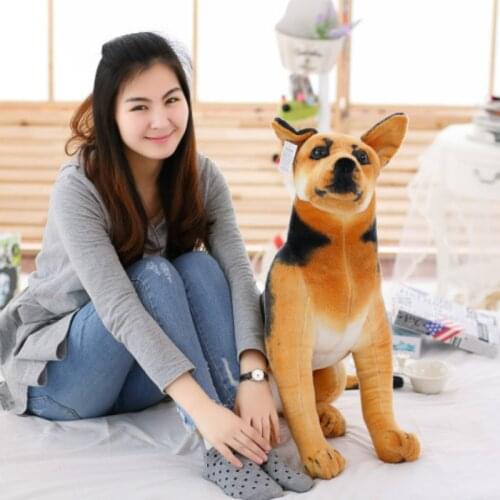 30/40/50/60/75cm Plushies Animals Toy Stuffed Dog Dolls Simulation Dog Plush Toy for Children Birthday Christmas Gift
