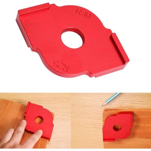 3pcs/set Corner Jig Woodworking Trimming Machine Radius Jigs Board Router Templates Aluminium Alloy Radius Corners R Gauge