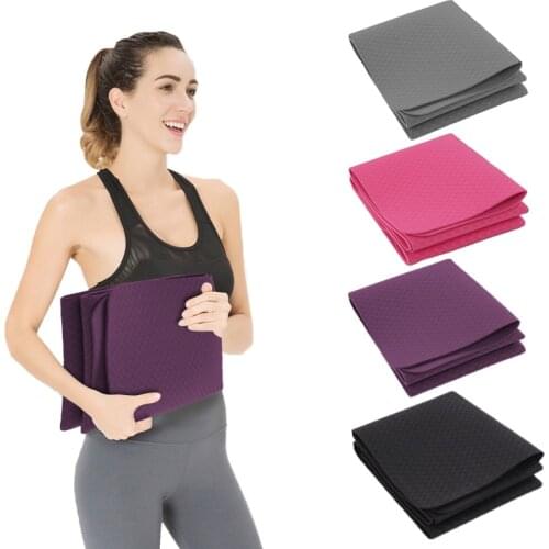 Foldable Yoga Mat Portable Non Slip Exercise Mat Fitness Equipment for Women Durable Gymnastics Mats 183x61x0.4cm
