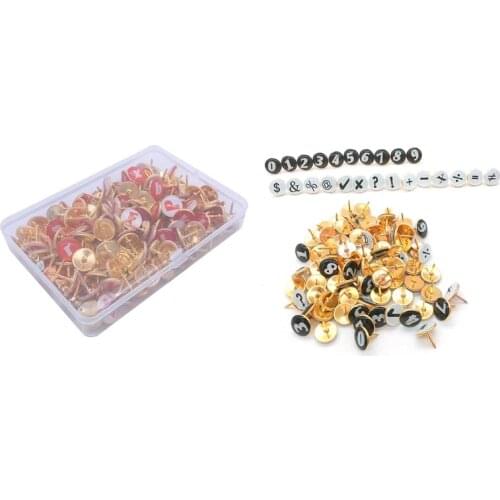 Stylish Steel Push Pins Thumb Tacks with Storage Case Round Head Map Tacks for Hanging Picture Simple Cork Board Gift