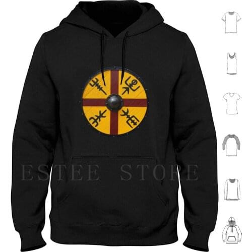 Traditional Viking Shield Best Design Hoodies Long Sleeve Ragnar Gnom Odin King Norway Harald Valhalla Nordic