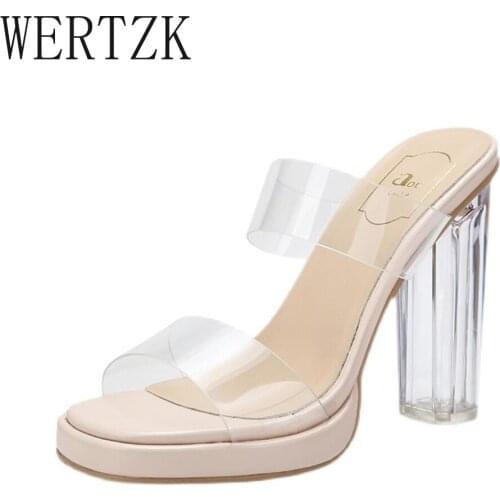 HOT Clear Heels shoes Women Sandals Summer Shoes Woman Transparent Pvc High Pumps Wedding Jelly Buty Damskie High Heels