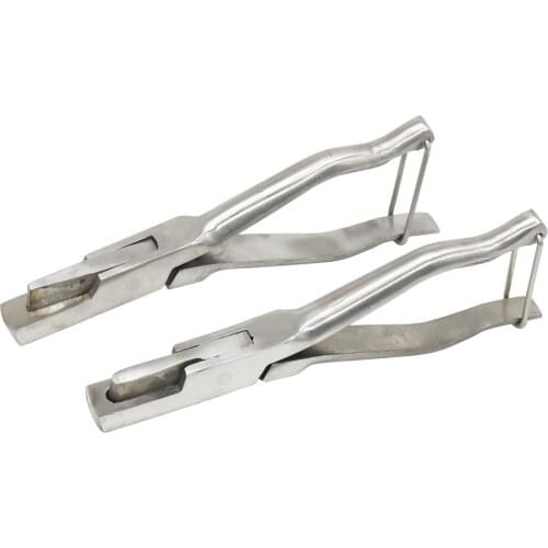 1 Pcs Stainless Steel U-Shaped And V-Shaped Ear Tongs Pliers Missing Pig Ear Tag Pliers Pig Equipment Farm Animals