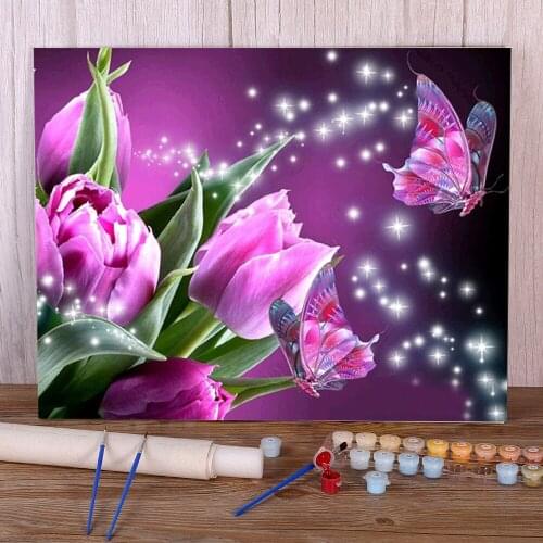 Flower Sunflower DIY Painting By Numbers Complete Kit Acrylic Paints 50*70 Oil Painting Home Decor Crafts Adults Wholesale