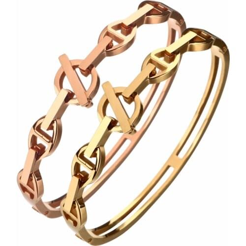 Button Pattern Vintage Couple Bracelets & Bangles Fashion Antique Bangles Cuff Bracelets Stainless Steel Bangle for Men