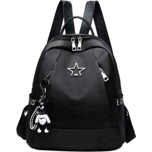 New Fashion Waterproof Backpacks Women Lightweight Oxford Ipad Bags For Women Backpack Travel Black School Bag for Teenage Girls