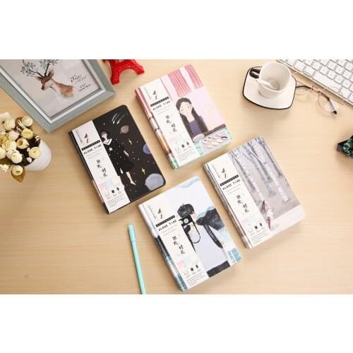 Time Alone Beautiful Notebook Color Paper Hardcover Diary Book Planner School Office Supplies Stationery