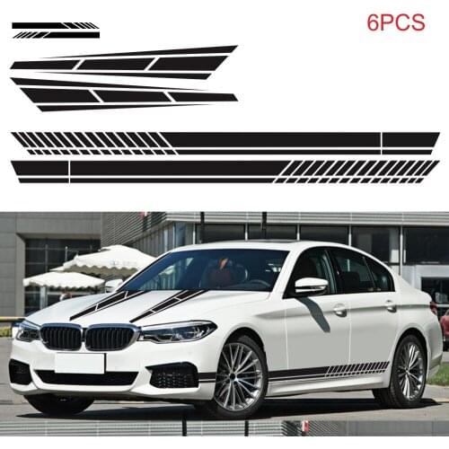High Quality 6PCS Vinyl Vehicle hood Car Body Sticker Car Stickers Rearview Mirror Sticker