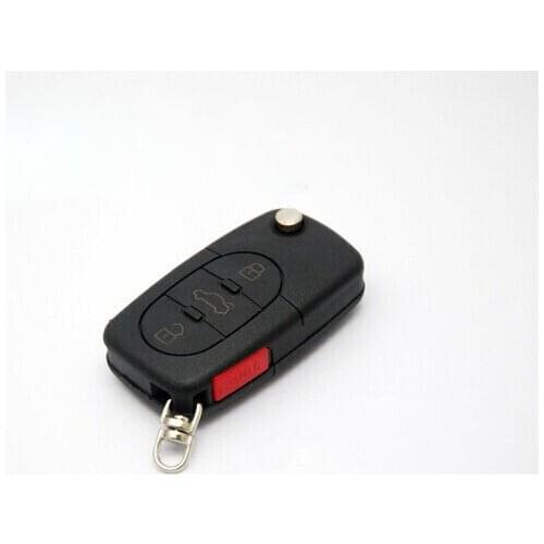 3+1 Buttons Flip Remote Key Case Shell For VW Golf Beetle 5PCS/Lot
