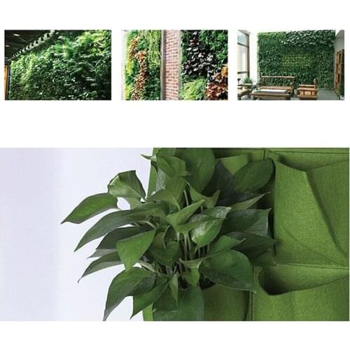 3/6/9/18/36 Pockets Wall Hanging Planting Bags Green Plant Grow Planter Vertical Garden Living Bag Garden Supplies Bags