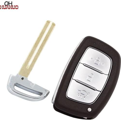 3 Buttons Replacement Blank Shell Smart Remote Key Case Fob for HYUNDAI IX25 IX35 Elantra Sonata