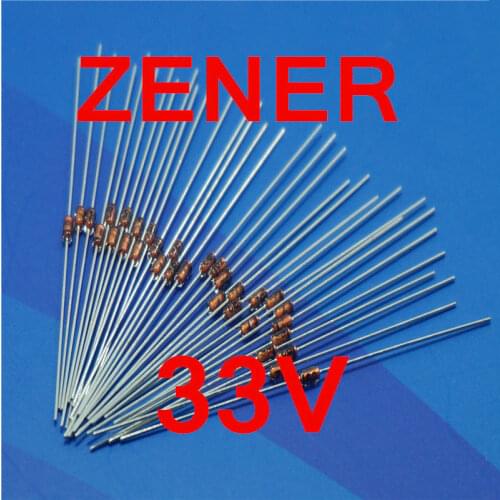 500 pcs/lot )33V 1/2W Zener Diode, 0.5 Watt, DO-35 Package