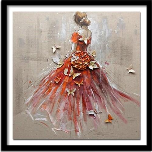 5D diamond painting dancer ballet pattern paste Rhinestones round diamond embroidery girl cross stitch diamond picture