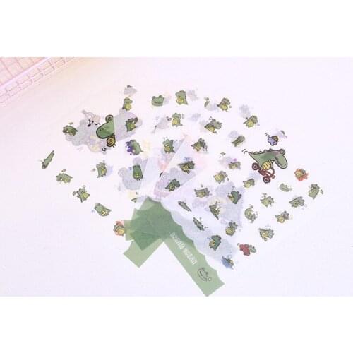 6pcs Lovely dinosaur paper sticker diy decoration sticker for album scrapbooking stationery sticker gift for kids