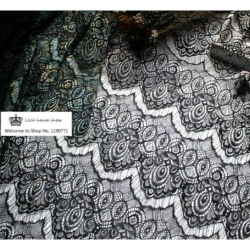 Free shipping Eyelash lace fabrics of hollow out DIY craft garment edge clothing dress fabric 1Yards