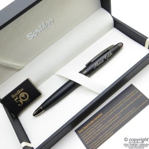 Scrikss 88 Matte Black Fountain Pen | Scrikss Pen | İsme Special Pen | Gift Pen