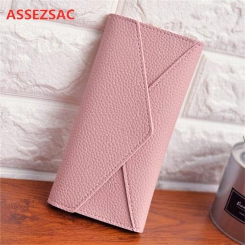 ASSEZSAC Long Wallet Women Purses Fashion Coin Purse Card Holder Wallets Female High Quality Clutch Money Bag PU Leather Wallet
