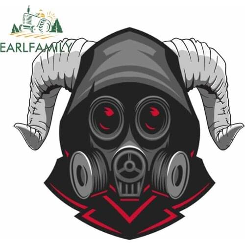 EARLFAMILY 13cm x 1c1.9m for Aries Antigas Mask Decal Windshield Refrigerator RV Car Stickers Motorcycle Cartoon VAN Decoration