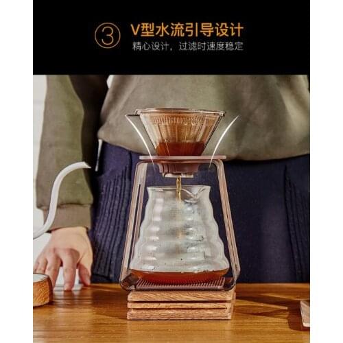 Coffee filter household coffee hand-made stainless steel filter filter cup filter-free drip cup infusion type coffee set tea