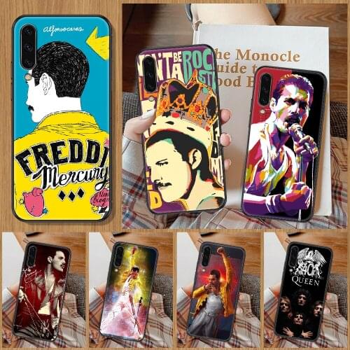 Freddie Mercury Queen Phone Case For Samsung Galaxy A 10 12 20E 21S 30 32 40 50 51 52 70 71 72 5 6 7 2016 2018 black pretty