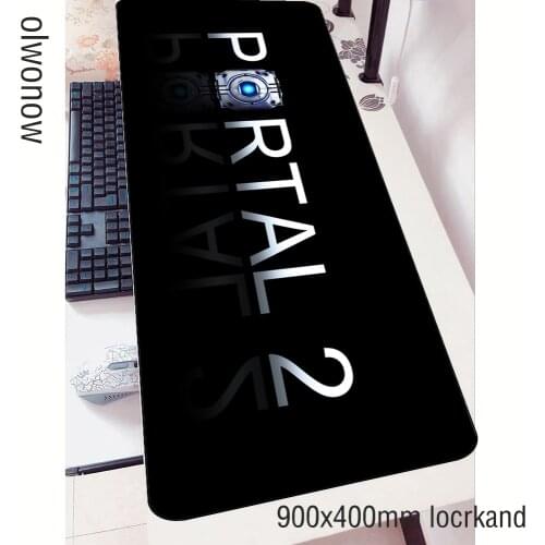 Portal 2 padmouse 900x400x3mm gaming mousepad game locrkand mouse pad gamer computer desk locked edge mat notbook mousemat pc