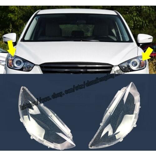 For Mazda CX-5 2013 2014 2015 Headlight Lens Headlamp Cover Left Right 2pcs