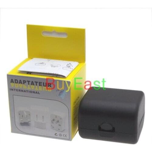 Lot 5 World Global All In One Travle Adapter US/EU/GB/AU/China/Japan Universal Power Plug Converter ' Black