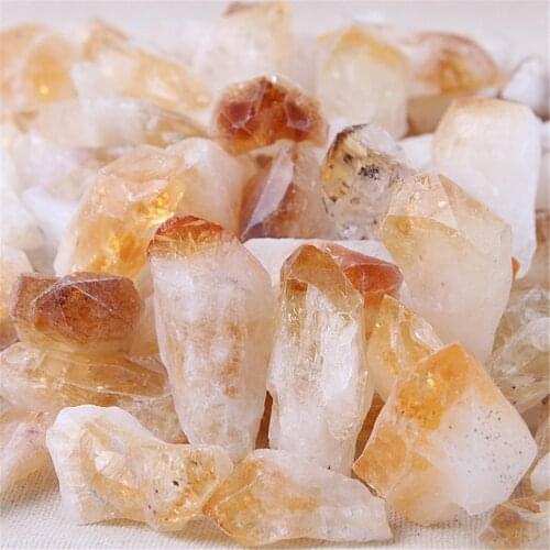 Brazil Natural Citrines Bracelet Necklace Pendant Jewelry Material Column Bare Stone DIY Handmade Jewelry Material