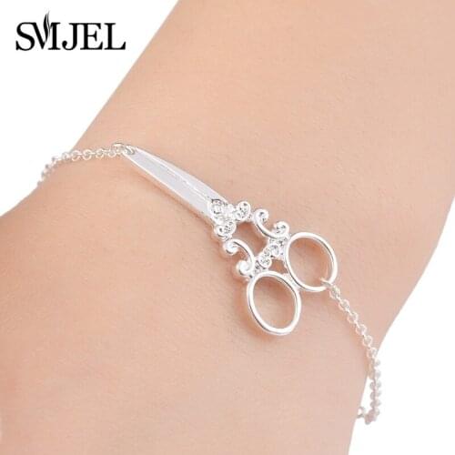 Personalize Scissors Bracelets For Women and Girls Elegant Chain Charm Bracelet femme Mother Birthday Gift 2021 New