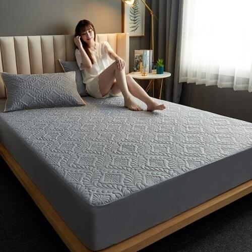 100% Polyester Solid Fitted Sheet Mattress Cover Bed Sheet With Elastic Band No Pillowcases Resistant Sheets