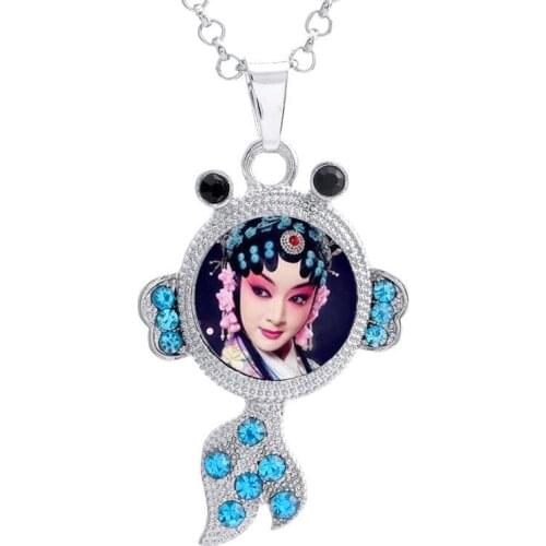 Button necklaces pendants for dye sublimation fish necklace pendant jewelry for women hot tranfer printing consumable 4colours