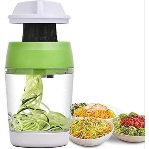 Hand-Held Spiral Vegetable Shredder Multi-purpose Switchable Fruit Potato Slicer Cutter With Button Kitchen Tools