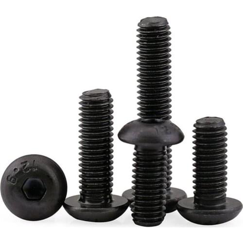 Button Head Socket Cap Screws Grade 10.9 Pan Head Bolt Black M8 M10 M12