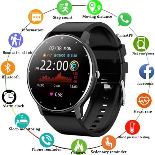 LIGE 2021 Fashion Smart Watch Men Fitness Bracelet Heart Rate Blood Pressure Monitoring Sports Tracker Smartwatch Gift for Women