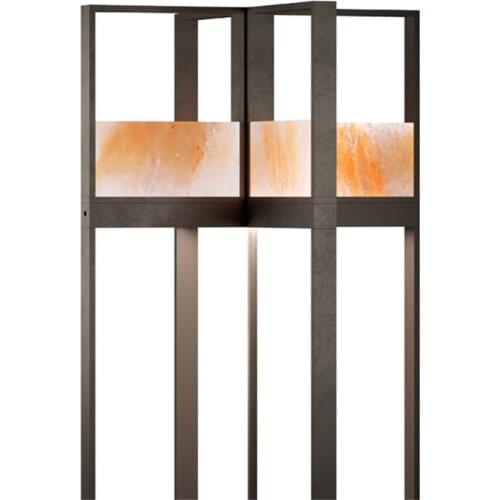 Modern Chinese marble floor lamp model room living room bedroom personality creative art floor lamp