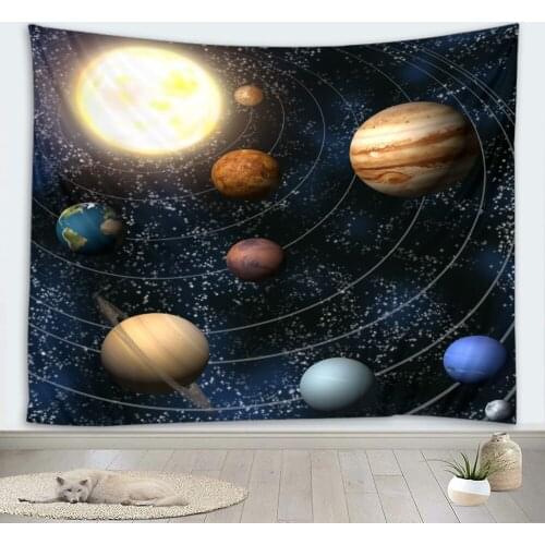 Planetary Space Milky Way Sky Style Tapestry Decoration Wall Cloth Background Cloth