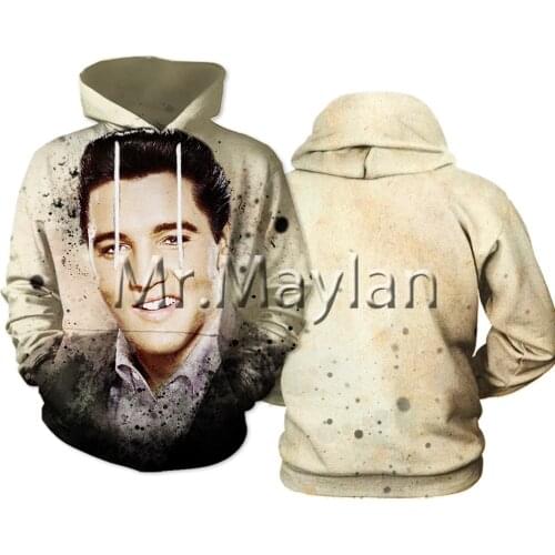 The King Elvis Presley 3D Print Hoodies Men/women hiphop streetwear outwear Fans Vintage Hood Sweatshirts Jacket Top Clothes RT8