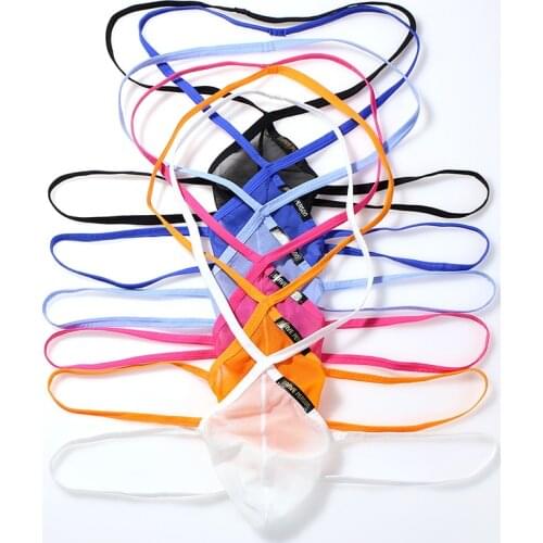 Mens Thongs Silky Thin Underwear breathable Bulge Pouch Bikini Mesh Thongs Blackless Briefs