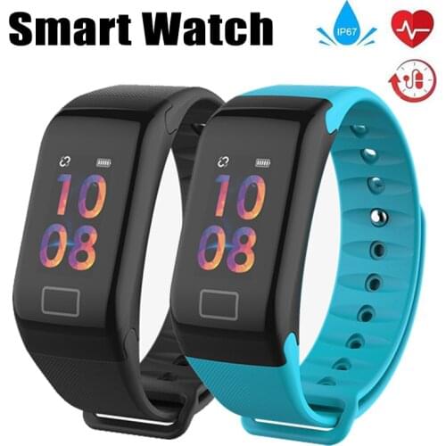 Color Screen Smart Watch With Heart Rate Blood Pressure Monitor Fitness Tracker IP67 Smartwatch Connect Iphone Android Phones