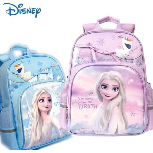 New Disney Backpack Frozen Cute Princess Cartoon Kindergarten School Bags Kids Waterproof Shoulder Orthopedic Backpack girl gift