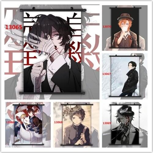 WTQ Bungou Stray Dogs Nakahara Chuuya Dazai Osamu Akutagawa Ryuunosuke Wall Anime Posters Wall Art Picture Room Decor Home Decor