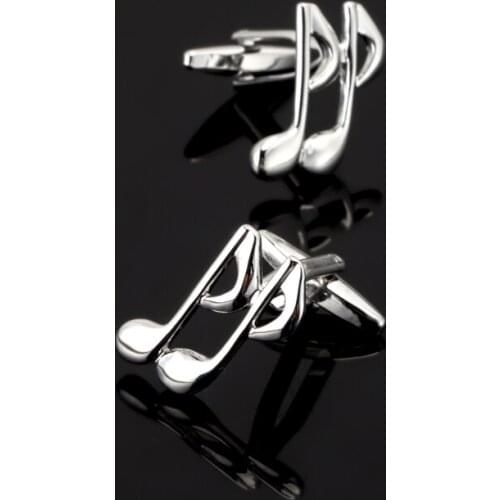 XK34 Hot Sale Brand Fashion Tone Note Music Notation For Musician Mens French Shirt Party Wedding Gift For Him Wholesale