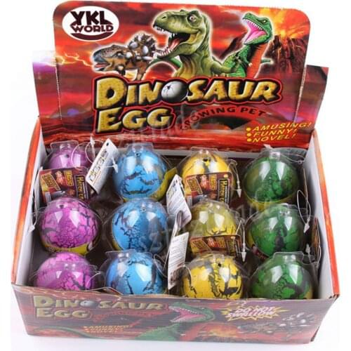 Large Size 12pcs/set Water Hatching Dinosaur Egg Novelty Water Inflation Crack Growing Dino Eggs Children Educational Toys (S8